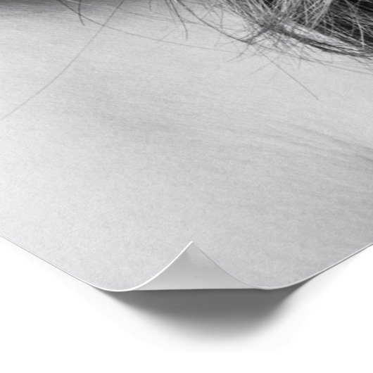 Zwart-wit Mode Model met Petten Poster (Hoek)