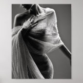 Zwart-wit Mode Model Poster (Voorkant)