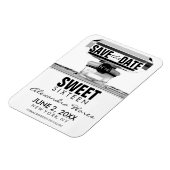 Zwart & Wit Mode Sweet 16 BEWAAR DE DATUM Magneet (Linkerzijde)