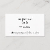 Zwart-wit  Mode Visitekaartje (Achterkant)