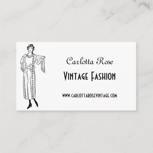 Zwart-wit  Mode Visitekaartje (Voorkant)