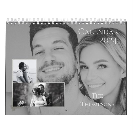 Zwart-wit Modern 2 foto 2024 Kalender (Hoes)