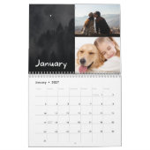 Zwart-wit Modern 2 foto 2024 Kalender (Jan 2027)