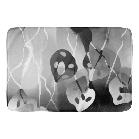 Zwart-wit, modern Abstract Badmat (Voorkant)