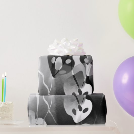 Zwart-wit, modern Abstract Cadeaupapier (Feestgeschenken)