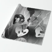 Zwart-wit, modern Abstract Cadeaupapier (Uitgerold)