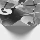 Zwart-wit, modern Abstract Cadeaupapier (Hoek)