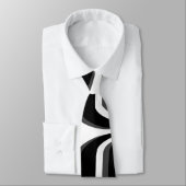 Zwart-wit modern Abstract Funky Stropdas (Gebonden)