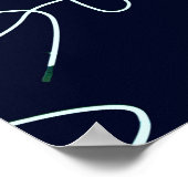 Zwart-wit, modern, Abstract gebied  Poster (Hoek)