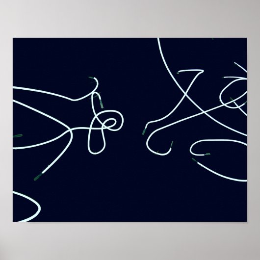 Zwart-wit, modern, Abstract gebied  Poster (Voorkant)