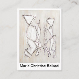 Zwart Wit Modern Abstract Geometrisch Fine Art Visitekaartje