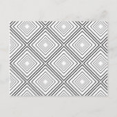 Zwart wit modern abstract geometrisch patroon briefkaart (Voorkant)