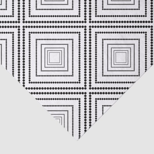 Zwart wit modern abstract geometrisch patroon tissuepapier (Detail)