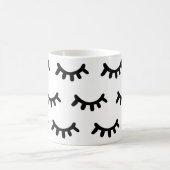 Zwart-wit modern abstract kijkpatroon koffiemok (Center)