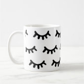 Zwart-wit modern abstract kijkpatroon koffiemok (Links)