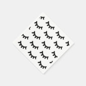 Zwart-wit modern abstract kijkpatroon servet (Hoek)