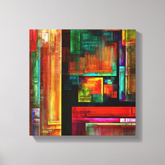 Zwart-wit Modern Abstract Kunstpatroon #04 Canvas Afdruk (Voorkant)