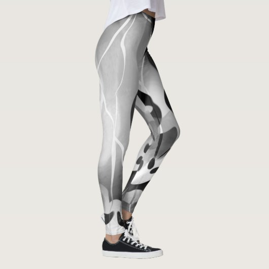 Zwart-wit, modern Abstract Leggings (Rechts)