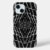 Zwart-wit modern Abstract patroon Case-Mate iPhone Case (Achterkant)