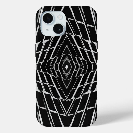 Zwart-wit modern Abstract patroon Case-Mate iPhone Case (Achterkant)