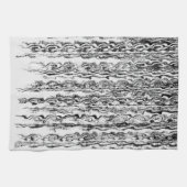 Zwart-wit modern Abstract patroon Theedoek (Horizontaal)