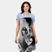 Zwart-wit, modern Abstract Schort (Gedragen)