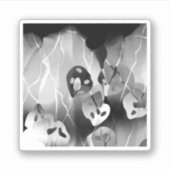 Zwart-wit, modern Abstract Sticker (Voorkant)