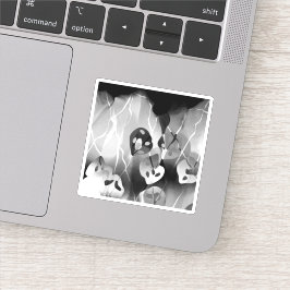 Zwart-wit, modern Abstract Sticker