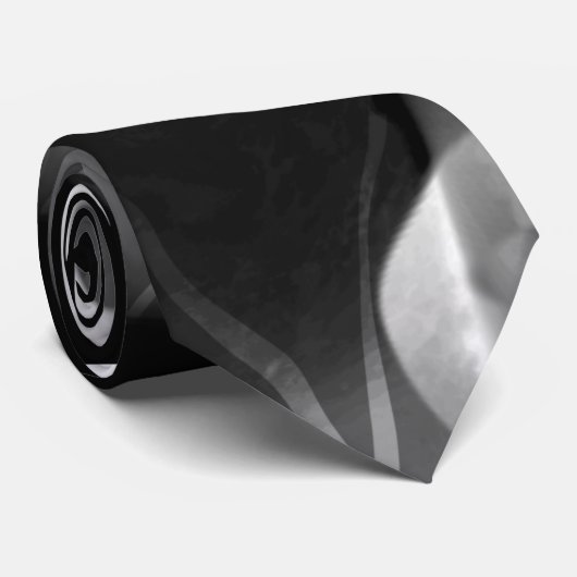 Zwart-wit, modern Abstract Stropdas (Opgerold)