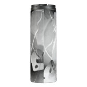 Zwart-wit, modern Abstract Thermosbeker (Achterkant)