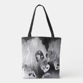 Zwart-wit, modern Abstract Tote Bag (Achterkant)