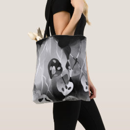 Zwart-wit, modern Abstract Tote Bag