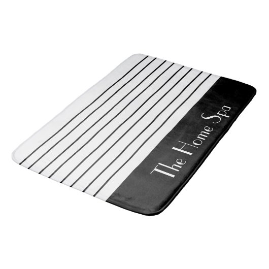 Zwart-wit modern badmat (Gekanteld)