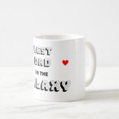 Zwart wit modern beste vader in de Galaxy Mok (Voorkant rechts)