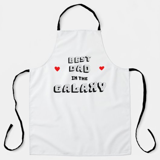 Zwart wit modern beste vader in de Galaxy Schort (Voorkant)
