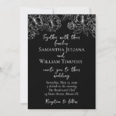 Zwart Wit Modern Boho Classic Minimalistische brui Kaart (Voorkant)