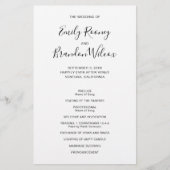 Zwart-wit modern budget huwelijksprogramma (Voorkant)