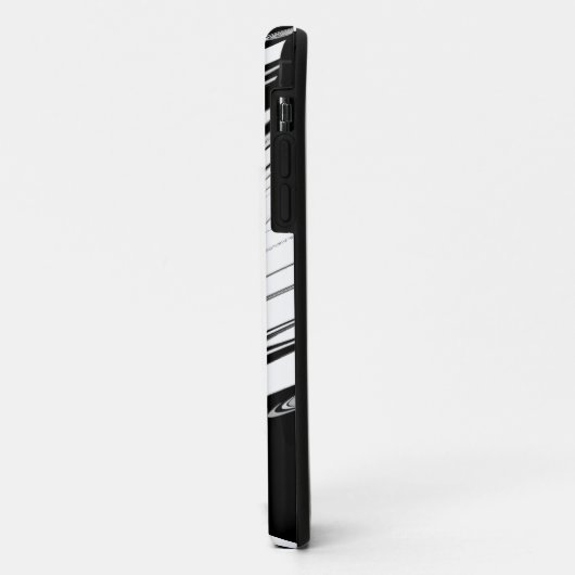 Zwart-wit modern Case-Mate iPhone case (Achterkant/links)
