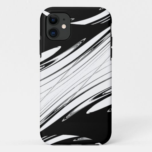 Zwart-wit modern Case-Mate iPhone case (Achterkant)