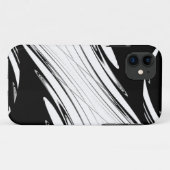 Zwart-wit modern Case-Mate iPhone case (Achterkant (horizontaal))
