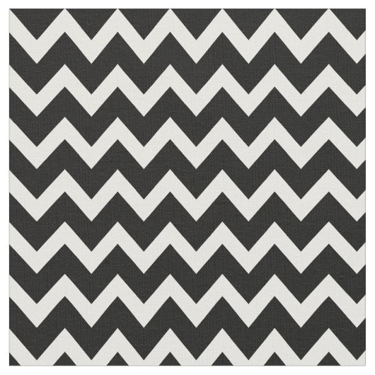 Zwart-wit Modern Chevron Stof (Close Up)