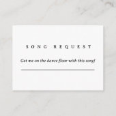 Zwart-wit Modern Chique rsvp Informatiekaartje (Achterkant)