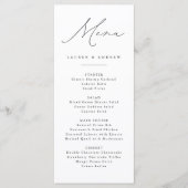 Zwart-wit Modern Classic Wedding Event Menu (Voorkant)