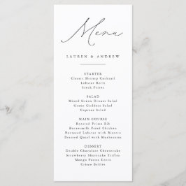 Zwart-wit Modern Classic Wedding Event Menu