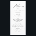 Zwart-wit Modern Classic Wedding Event Menu<br><div class="desc">Elegant en modern,  zwart-wit minimalistisch platte menu. Volledig aanpasbaar menu voor uw bruiloft of evenement.</div>