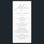 Zwart-wit Modern Classic Wedding Event Menu<br><div class="desc">Elegant en modern,  zwart-wit minimalistisch platte menu. Volledig aanpasbaar menu voor uw bruiloft of evenement.</div>