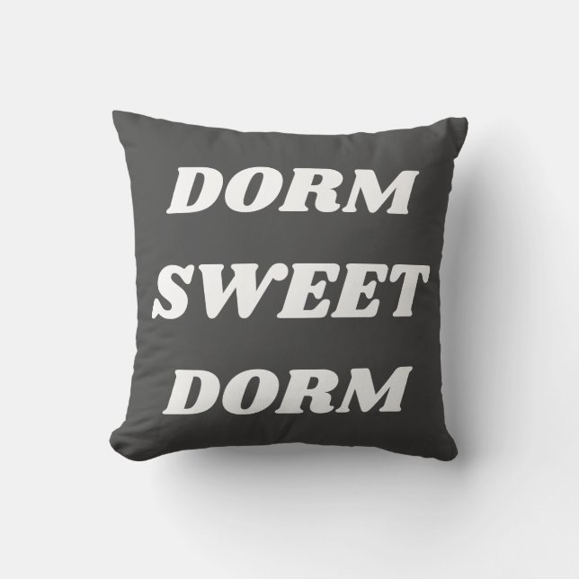 Zwart-wit Modern College Dorm Living Quote Kussen (Voorkant)