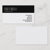 Zwart wit modern consultant Visitekaartje (Voorkant / Achterkant)