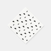 Zwart-wit Modern Cowboy Rodeo Patroon Servet (Hoek)