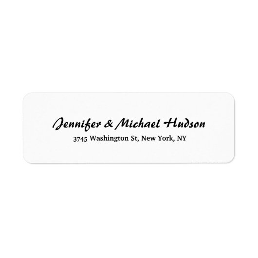 Zwart Wit Modern Creatief Borstelschrift Familie Etiket (Voorkant)